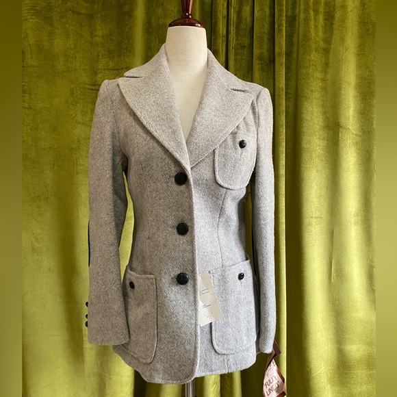 Vintage Deadstock Women’s Wool Blazer by Kmart, Grey, Size 8 | Mint Condition! - Picture 4 of 12